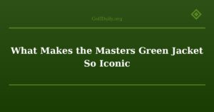 What Makes the Masters Green Jacket So Iconic